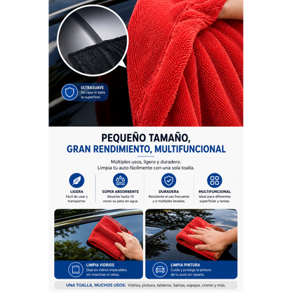 Toalla de Microfibra Premium para Auto 1200 GSM